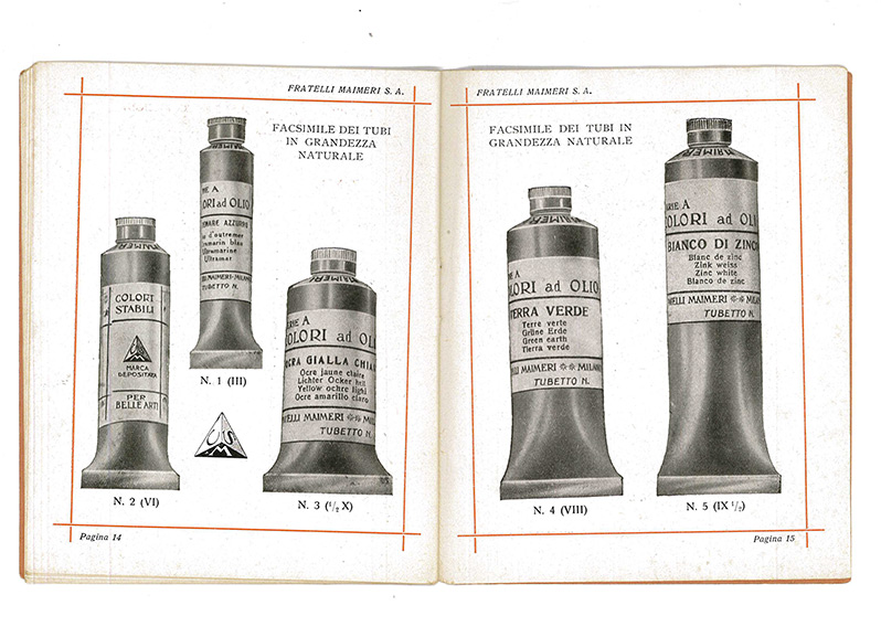 Gama de tubos de óleo Fratelli Maimeri.